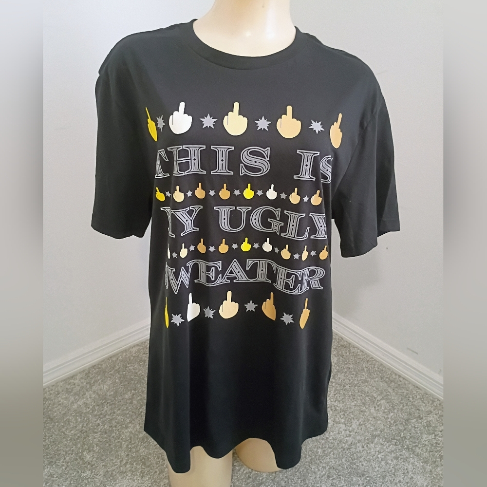 BNWT🎁 Mister Tee "This is My Ugly Sweater" Graphic T-Shirt